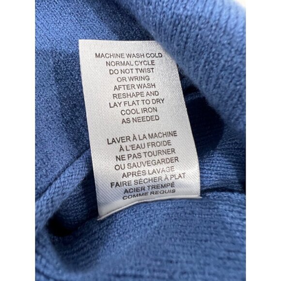 NWD Tahari Women's Size L Blue Wave V-Neck Sweater MSRP $68 "thread pulls" - Picture 11 of 11